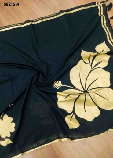 Jaswanthika  - 09212-A  Black Color Trendy  Mul Cotton Saree CM1458937 (LR1C)