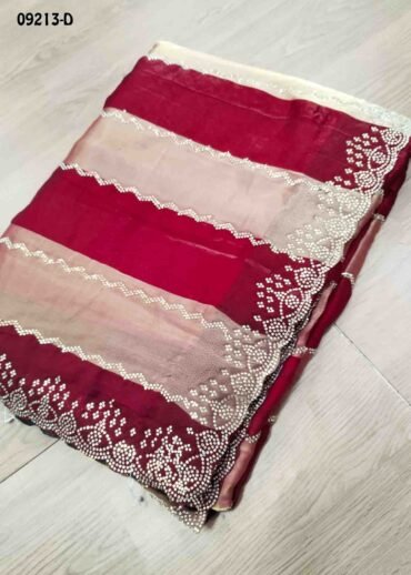 Yashika  - 09213-D  Pink Color Trendy  Space Silk Saree CM1460493 (LR1C)