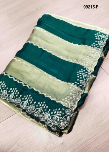 Yashika  - 09213-F  Green Color Trendy  Space Silk Saree CM1460493 (LR1C)