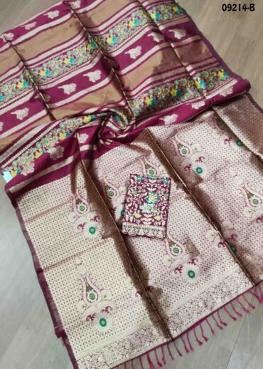Vinaya - 09214-B  Pink Color Tissue Moonga Georgette Saree CM1455246 (LR4C)