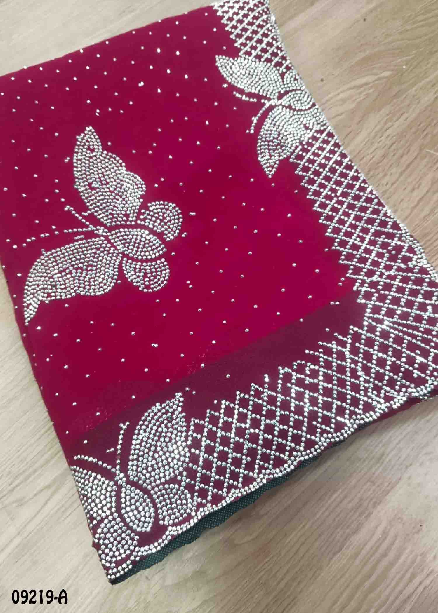 Sailalitha -09219-A DarkPink Color Stone Work Georgette Saree CM1472409 (RR5B)