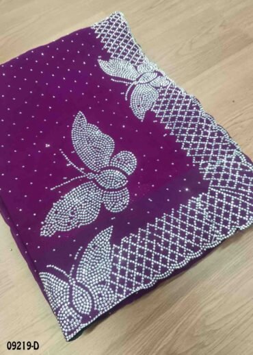 Sailalitha -09219-D  Purple Color Stone Work Georgette Saree CM1472409 (RR5B)