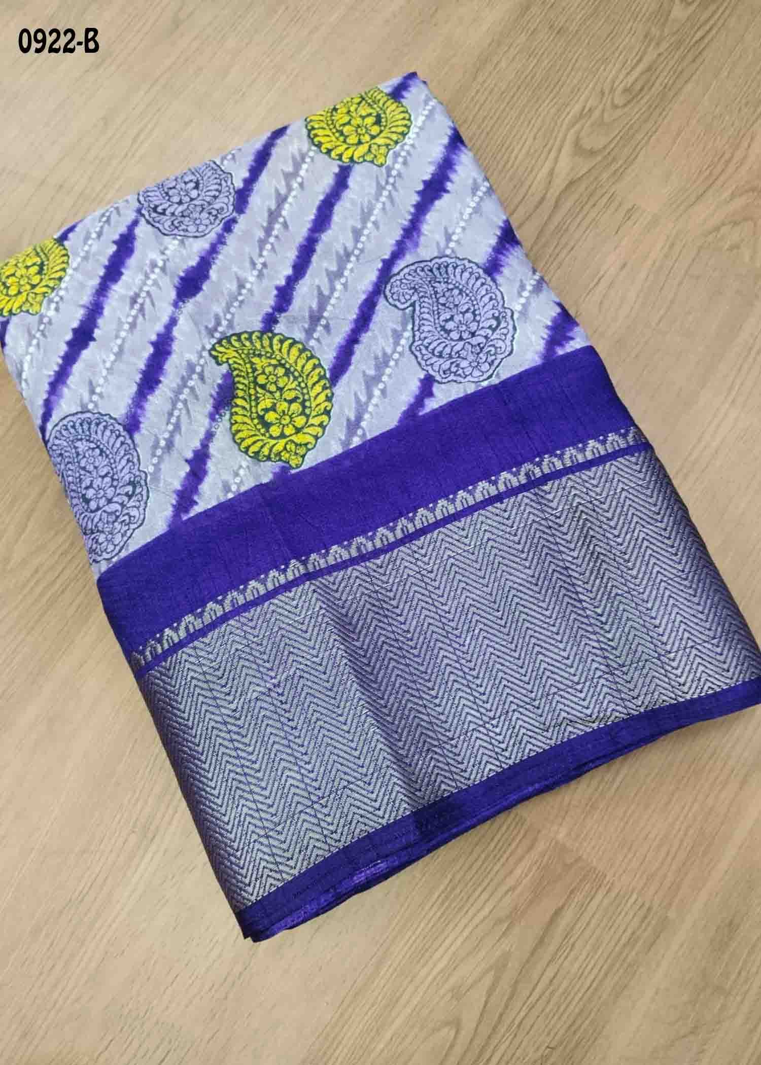 Mullai -0922-B Violet Color Trendy Dola Silk Saree CM1468312 (RR2E)