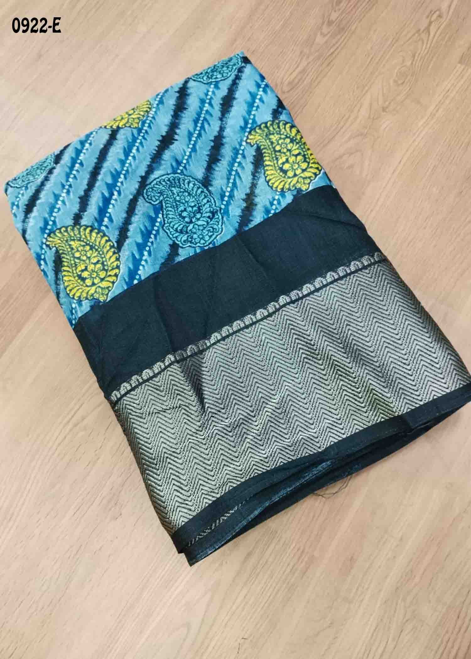 Mullai -0922-E Blue Color Trendy Dola Silk Saree CM1468312 (RR2E)
