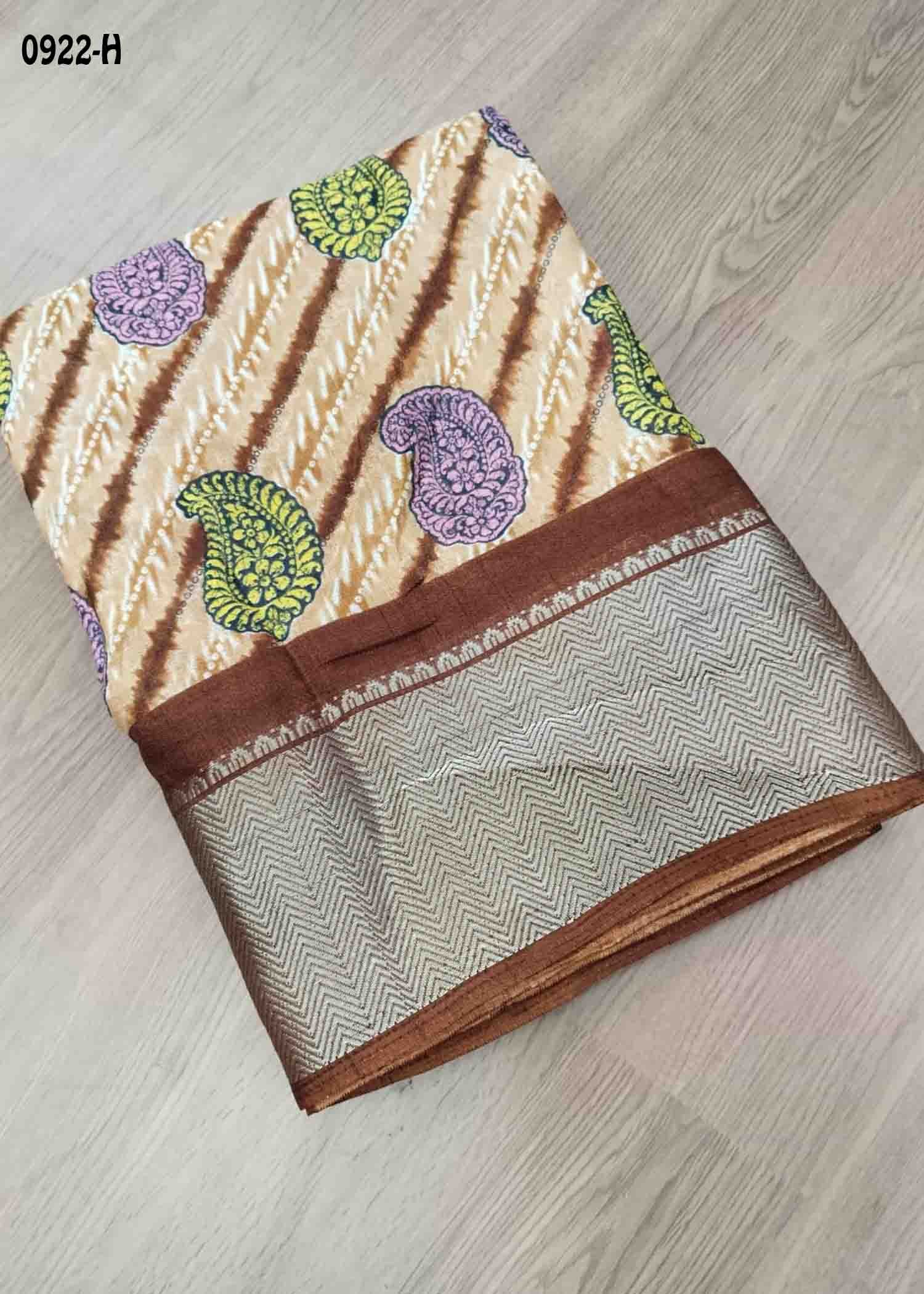 Mullai -0922-H Brown Color Trendy Dola Silk Saree CM1468312 (RR2E)