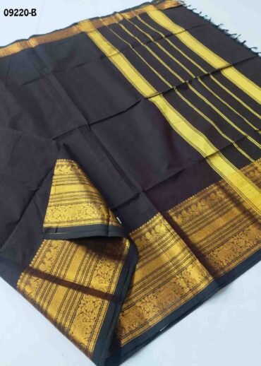 Annalakshmi - 09220-B  DarkBrown Color Traditionl Chettinad Cotton Saree CM1464183 (LR2C)