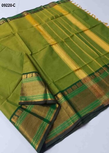 Annalakshmi - 09220-C  Green Color Traditionl Chettinad Cotton Saree CM1464183 (LR2C)