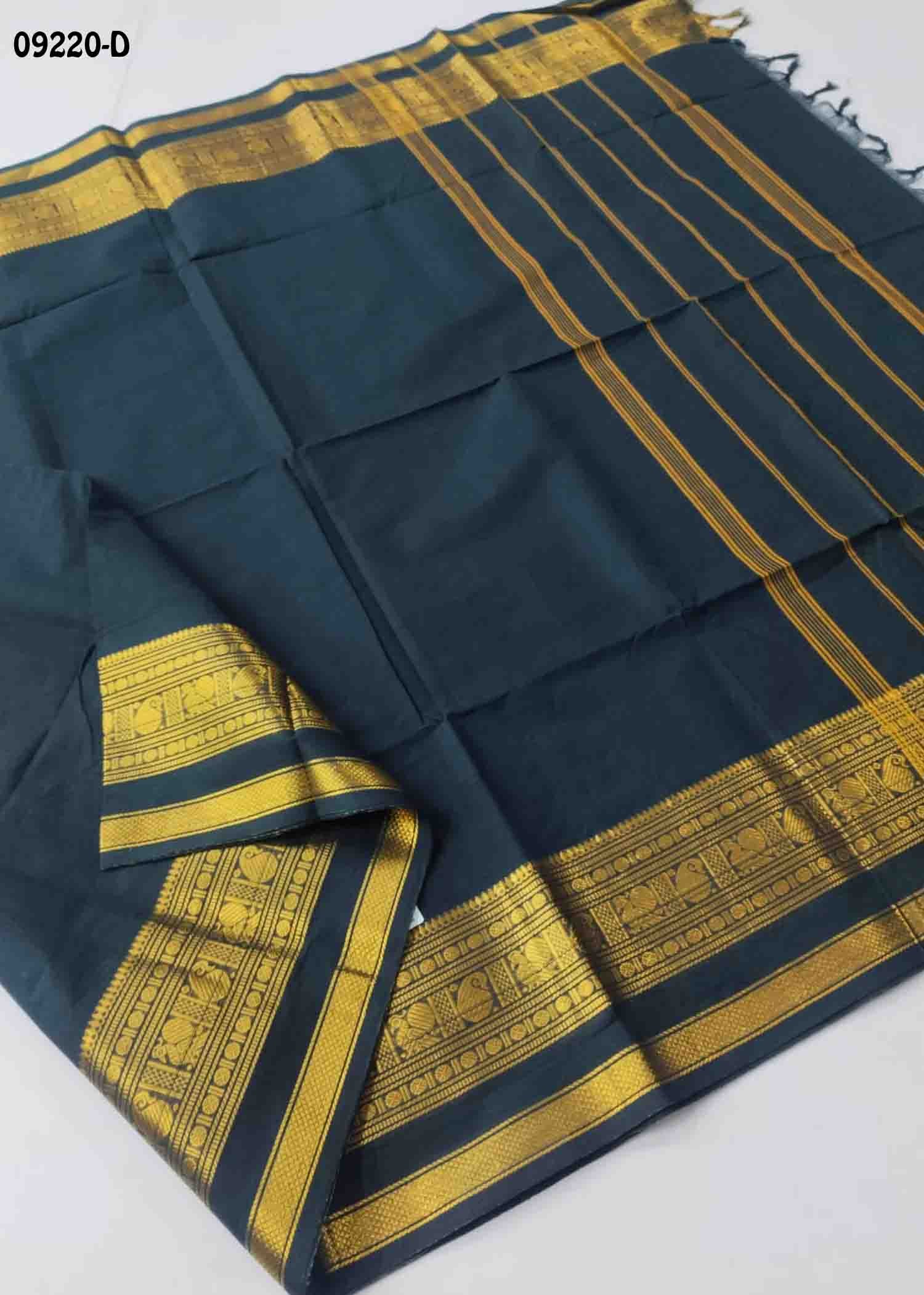 Annalakshmi - 09220-D Black Color Traditionl Chettinad Cotton Saree CM1464183 (LR2C)