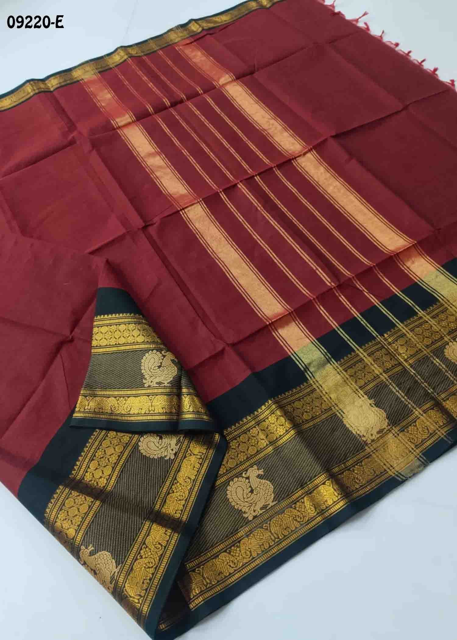 Annalakshmi - 09220-E Maroon Color Traditionl Chettinad Cotton Saree CM1464183 (LR2C)