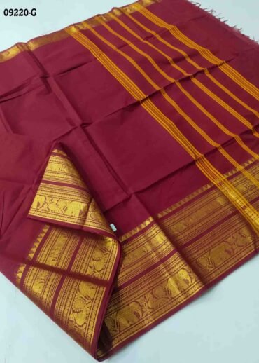Annalakshmi - 09220-G  DarkRed Color Traditionl Chettinad Cotton Saree CM1464183 (LR2C)