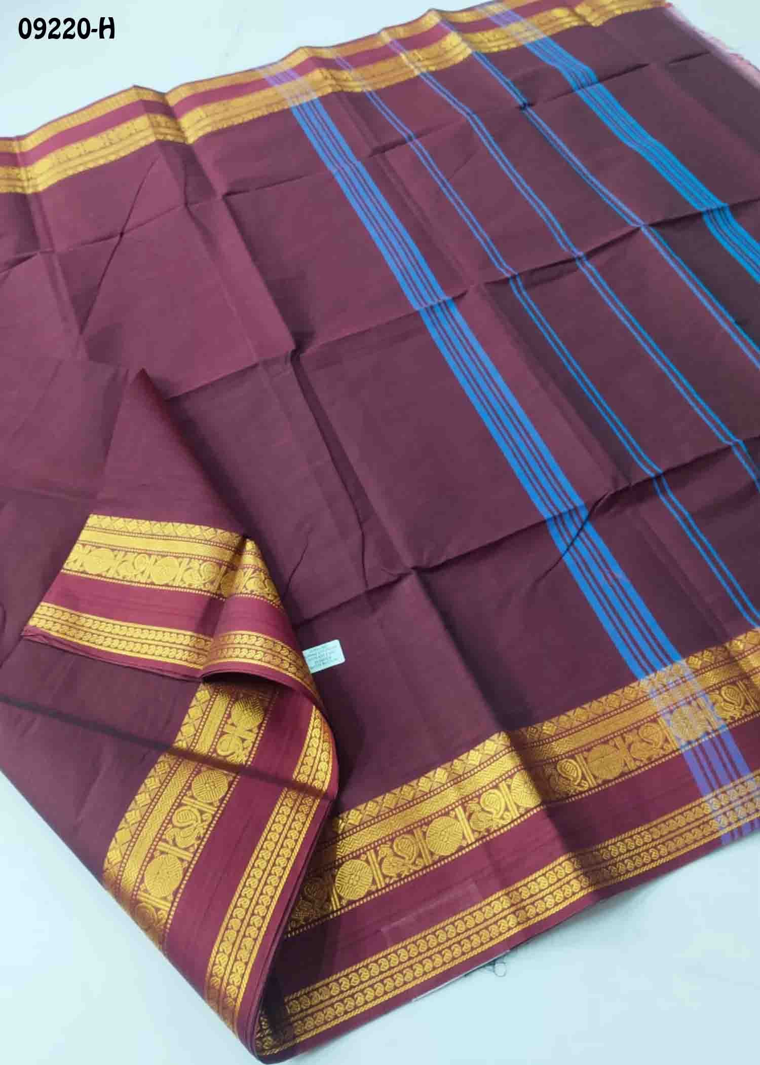 Annalakshmi - 09220-H Maroon Color Traditionl Chettinad Cotton Saree CM1464183 (LR2C)