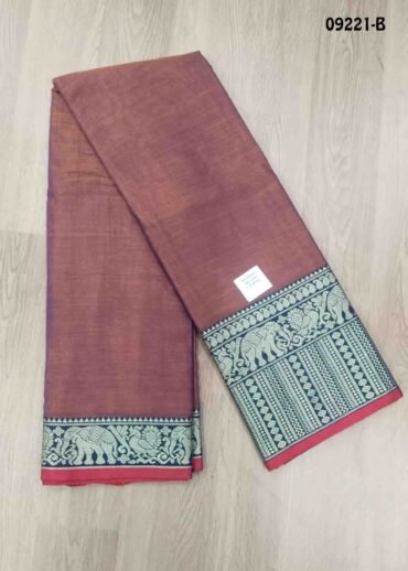 Mageshwari - 09221-B  Rosewood Color Excellent VG Cotton Saree CM1421498 (LR2D)