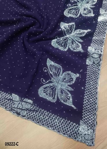 Ramya -09222-C  DarkViolet Color Stone Work Georgette Saree CM1472409 (RR5B)