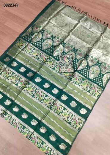 Vandana - 09223-A  Darkgreen Color Excellent Banaras Saree CM1455246 (LR2C)