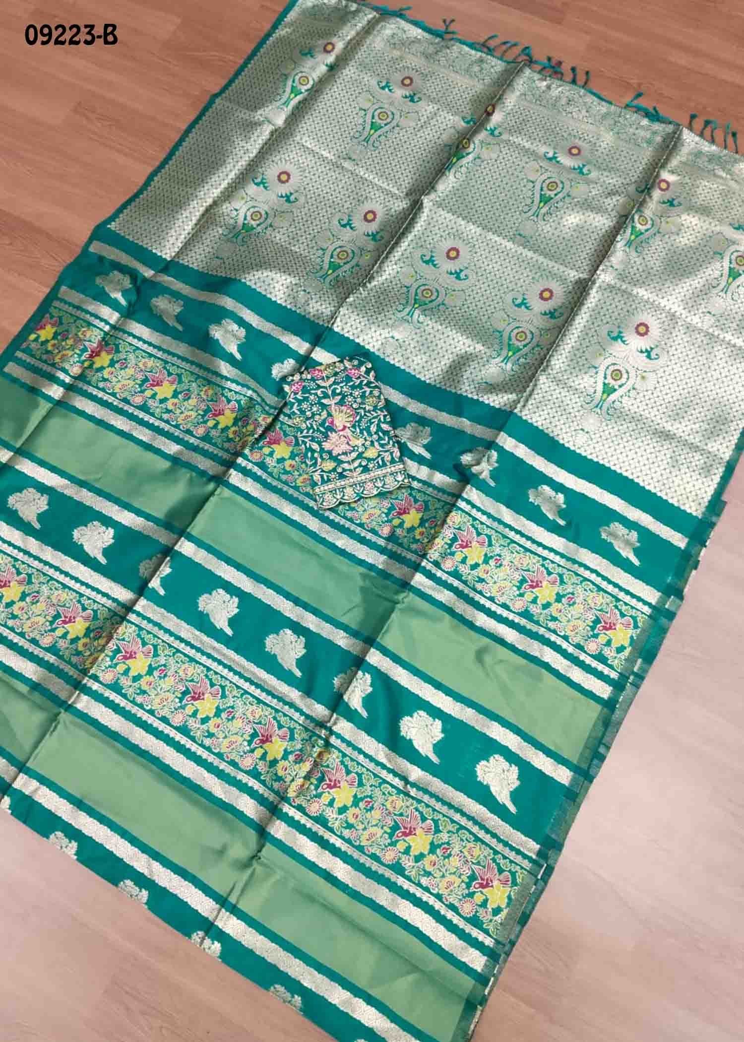 Vandana - 09223-B Green Color Excellent Banaras Saree CM1455246 (LR2C)