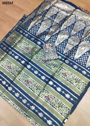 Vandana - 09223-F  Blue Color Excellent Banaras Saree CM1455246 (LR2C)