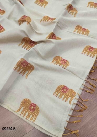 Varalakshmi - 09224-B  Tan Color Excellent Uppada Saree CM1460124 (LR2C)