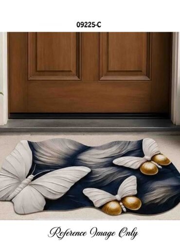 Butterfly - 09225-C Blue Color Butterfly Printed Anti-Slip Door Mat CM1446292 (LR6C)
