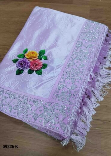 Thenmozhi - 09226-B  Lavander Color Emboss Lycra Saree CM1449248 (LR2C)