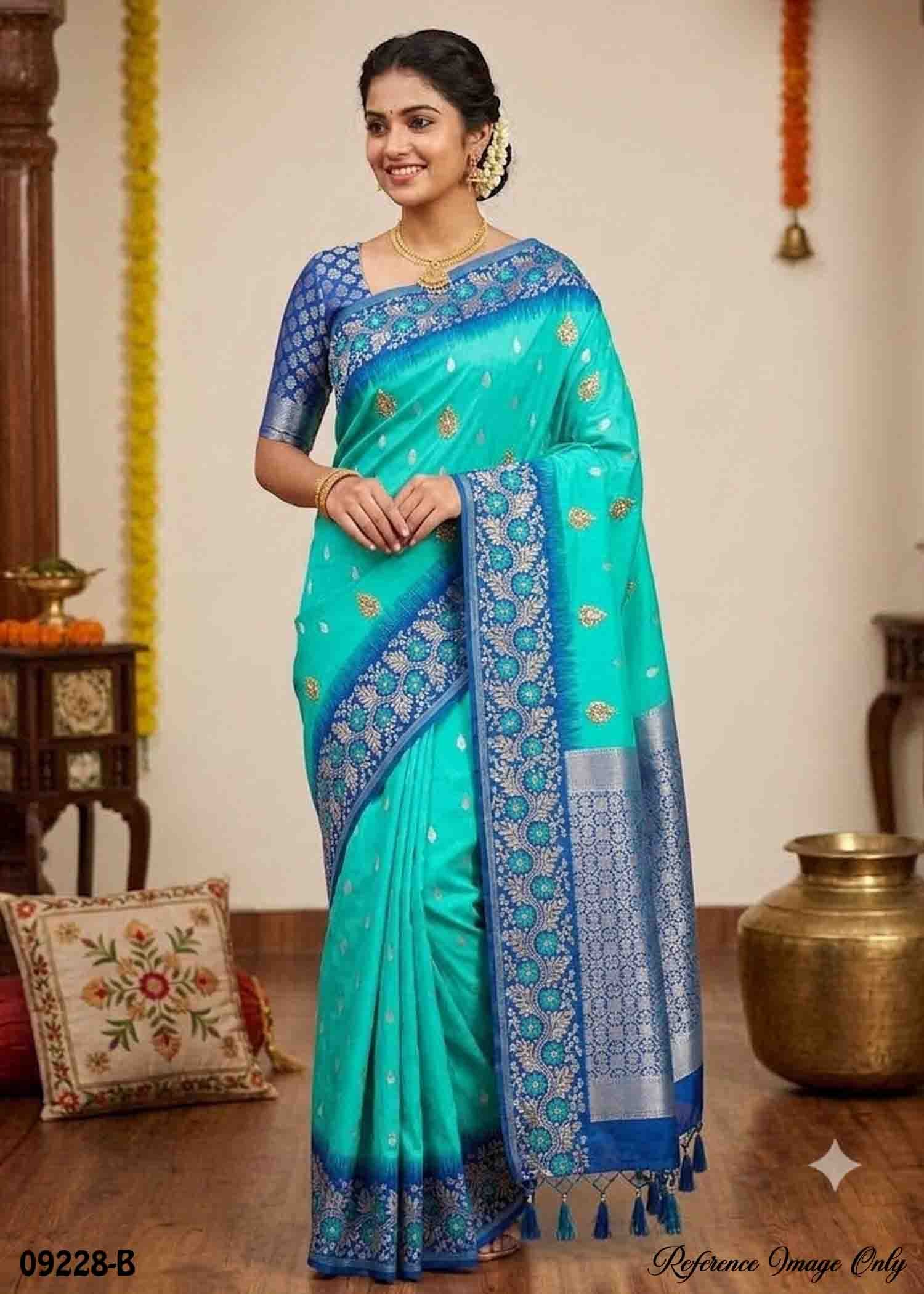 Vishupriya - 09228-B PastleGreen Color Excellent Chanderi Silk Saree CM1449815 (LR2C)