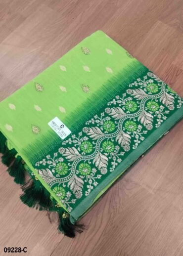 Vishupriya - 09228-C  ParrotGreen Color Excellent Chanderi Silk Saree CM1449815 (LR2C)