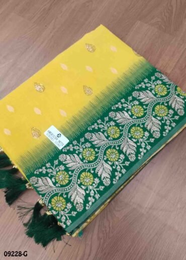 Vishupriya - 09228-G Yellow Color Excellent Chanderi Silk Saree CM1449815 (LR2C)