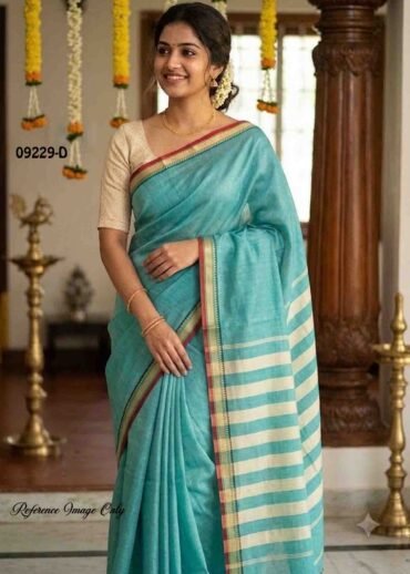 Vasunthara - 09229-D  Celeste Blue  Color Traditional Narayanapet  Saree CM1460233(LR4C)