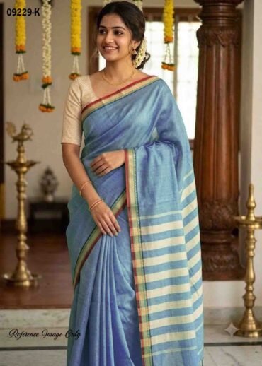Vasunthara - 09229-K  Light Blue  Color Traditional Narayanapet  Saree CM1460233(LR4C)