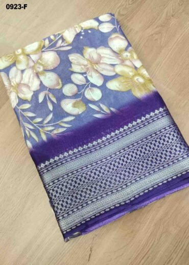 Ezhil -0923-F  Lavender Color Trendy Dola Silk Saree CM1468312 (RR2E)