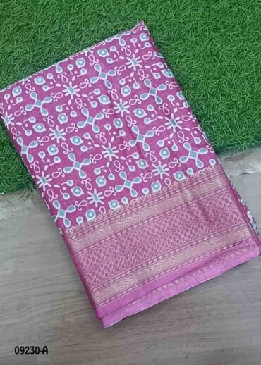 Saipallavi -09230-A  Pink Color Trendy Synthetic Cotton Saree CM1438259 (RR4E)