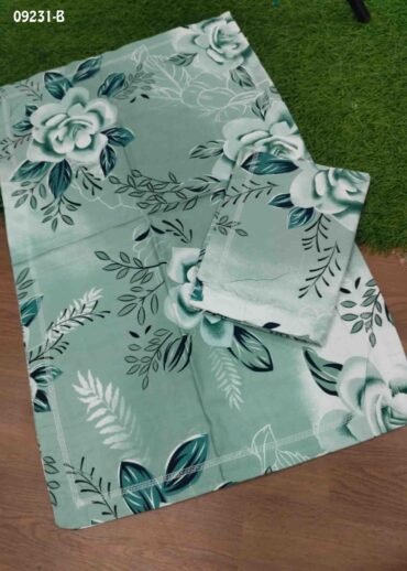Teddy -09231-B Greygreen Color Cotton 2 Pillow Covers CM1442187 [LR1D]