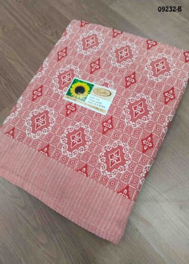 Dragan -  09232-B  Red Color Cotton Bed Sheet CM1417262 (LR6D)