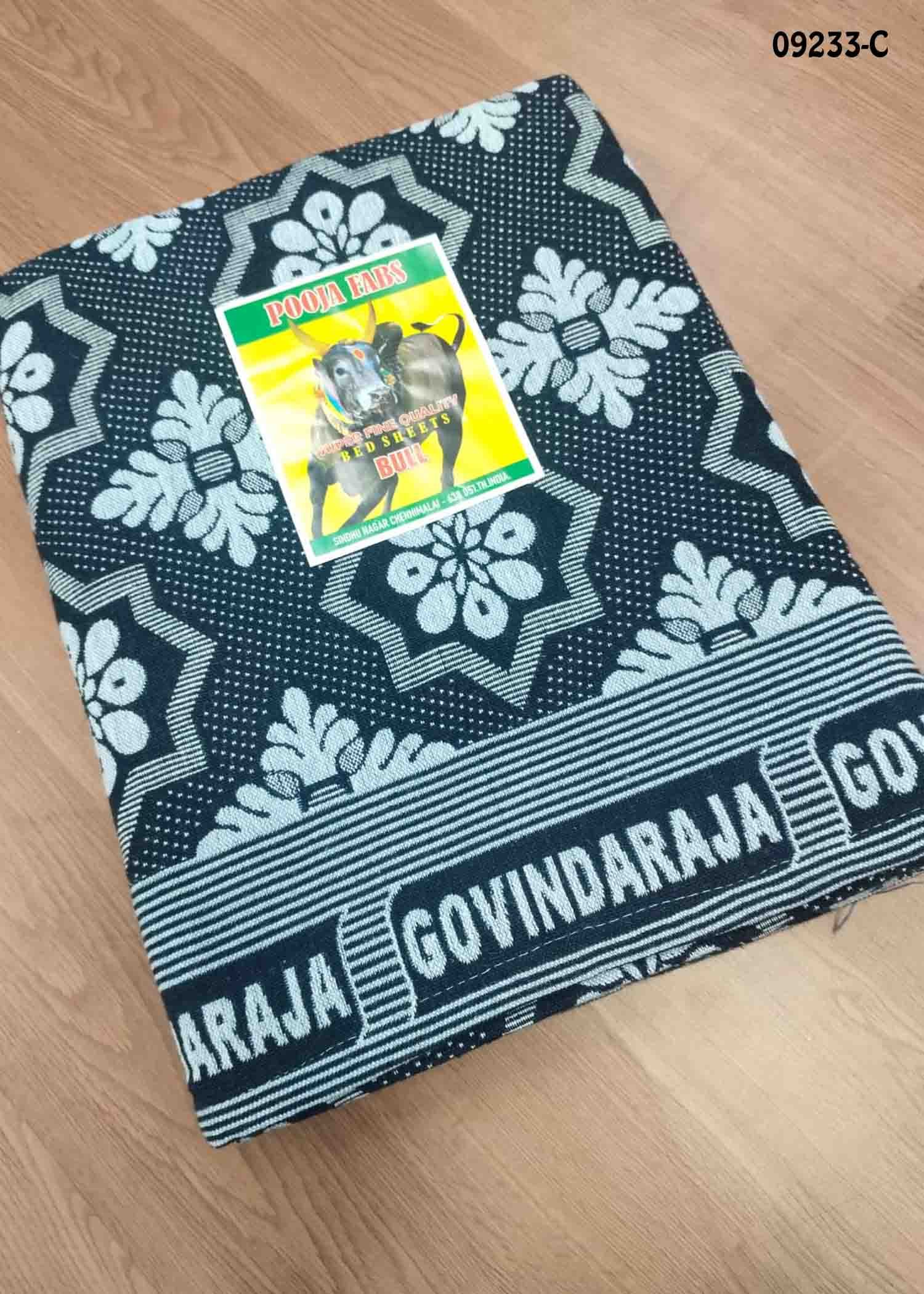 Govindaraja - 09223-C Navyblue Color Govindaraja Cotton Bed Sheet CM1453507 (LR2E)