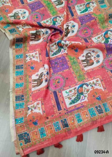 Sharmila - 09234-A  Multi  Color Excellent Linen  Saree CM1442560 (LR4C)