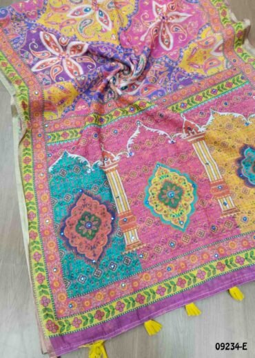 Sharmila - 09234-E  Multi  Color Excellent Linen  Saree CM1442560 (LR4C)