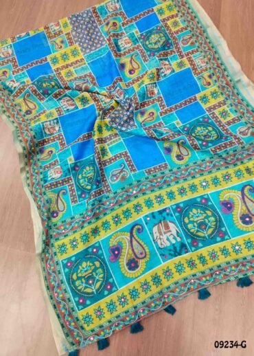Sharmila - 09234-G  Multi  Color Excellent Linen  Saree CM1442560 (LR4C)