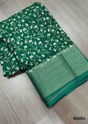 Pragathy -09239-C  Green Color Trendy Moss Chiffon Saree CM1463765 (RR4E)