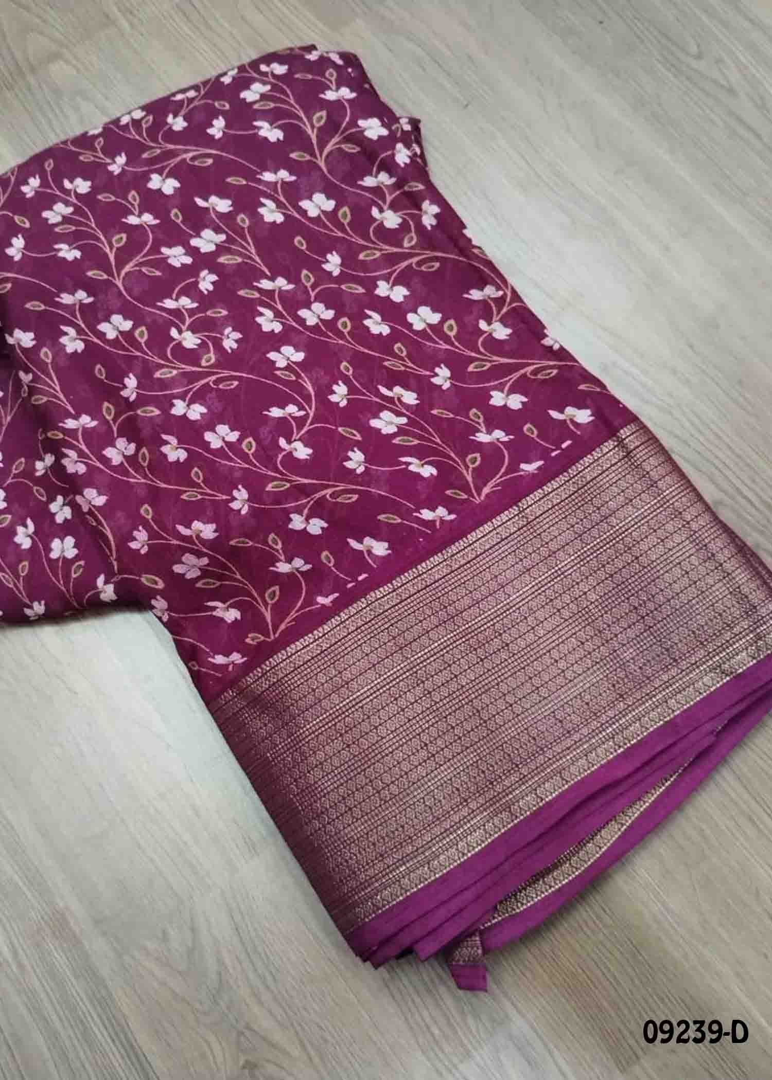 Pragathy -09239-D Purple Color Trendy Moss Chiffon Saree CM1463765 (RR4E)