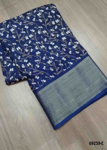 Pragathy -09239-E  NavyBlue Color Trendy Moss Chiffon Saree CM1463765 (RR4E)