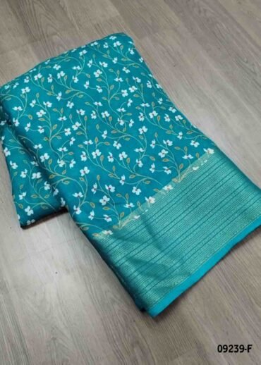 Pragathy -09239-F  Cyan Color Trendy Moss Chiffon Saree CM1463765 (RR4E)