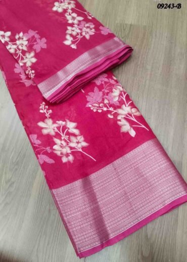 Kiruthika - 09243-B Pink Color Excellent Moss Chiffon Saree CM1463765 (LR4D)