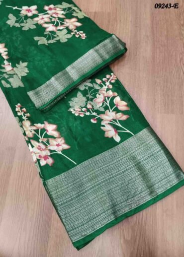 Kiruthika - 09243-E  Green Color Excellent Moss Chiffon Saree CM1463765 (LR4D)