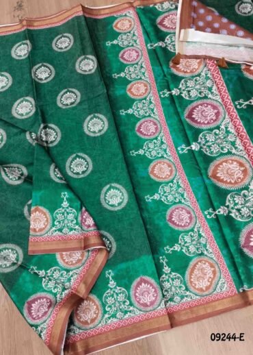 Taarika - 09244-E  Green Color Fancy Cotton Saree CM1452362 (RR1B)