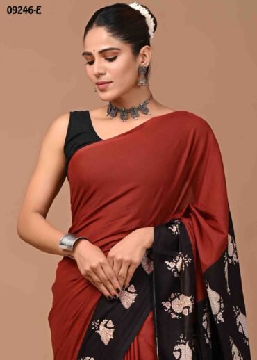 Taaniya -09246-E  Maroon Color Trendy  Mulmul Cotton Saree CM1463628 (RR1C)