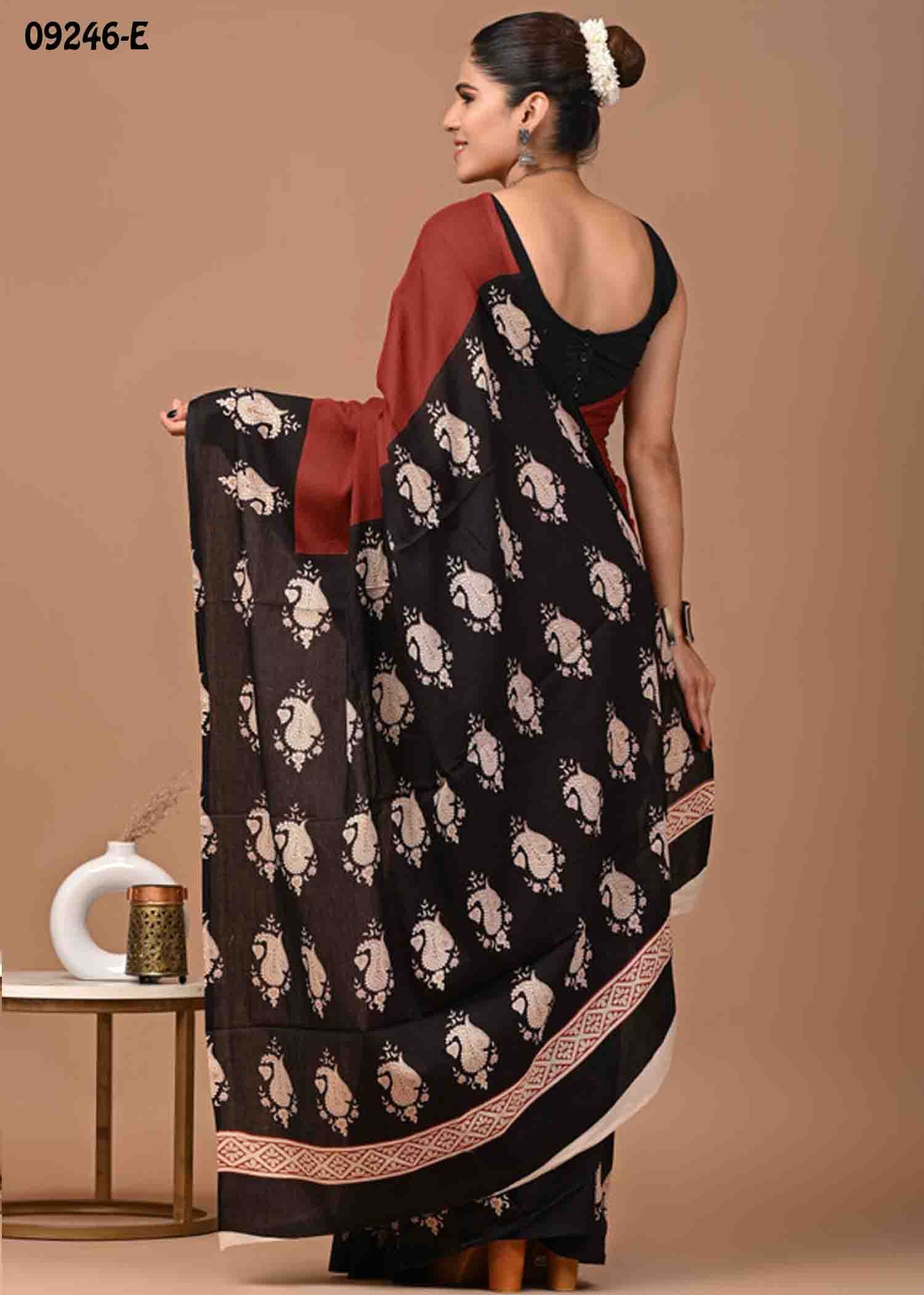 Taaniya -09246-E Maroon Color Trendy Mulmul Cotton Saree CM1463628 (RR1C)