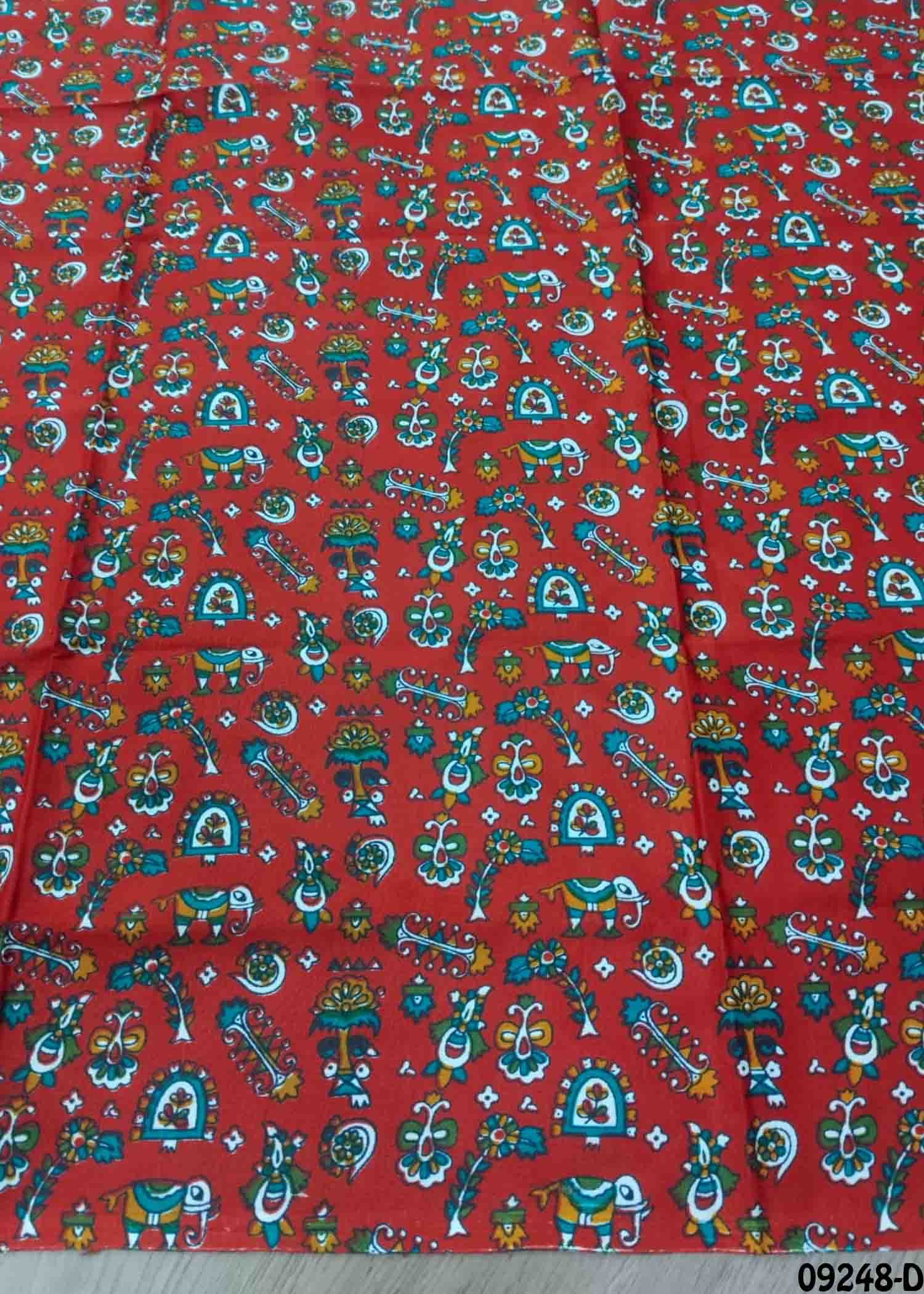 Kundavai -09248-D Multi Color Kalamkari Cotton Blouse Bit (Set of 3) CM1466526 (RR1B)*3
