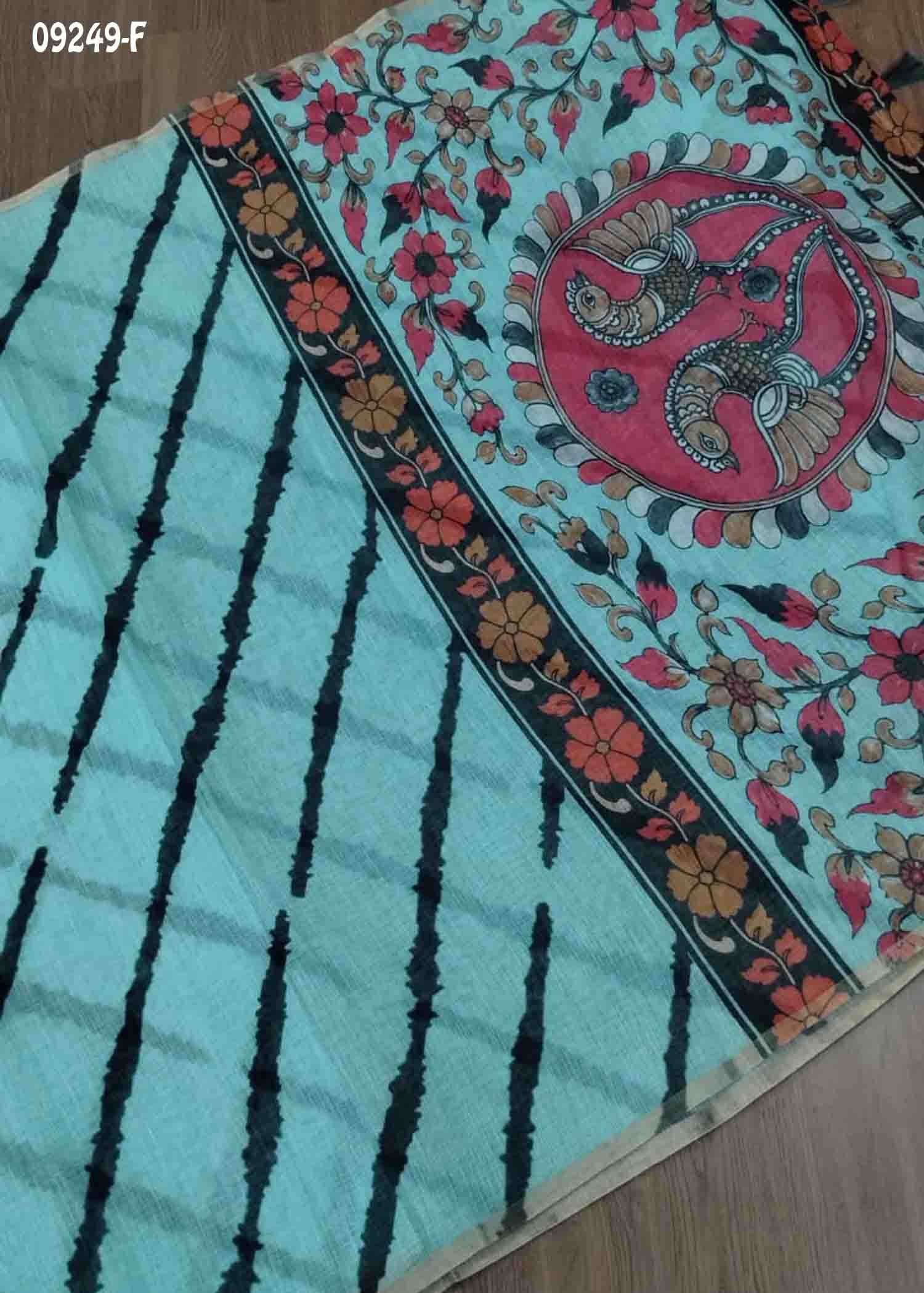 Thejasvini -09249-F LightCyan Color Trendy Linen Saree CM1447466 (RR4E)