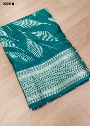 Vimala -0925-D  PeacockBlue Color Trendy Dola Silk Saree CM1468312 (RR2E)