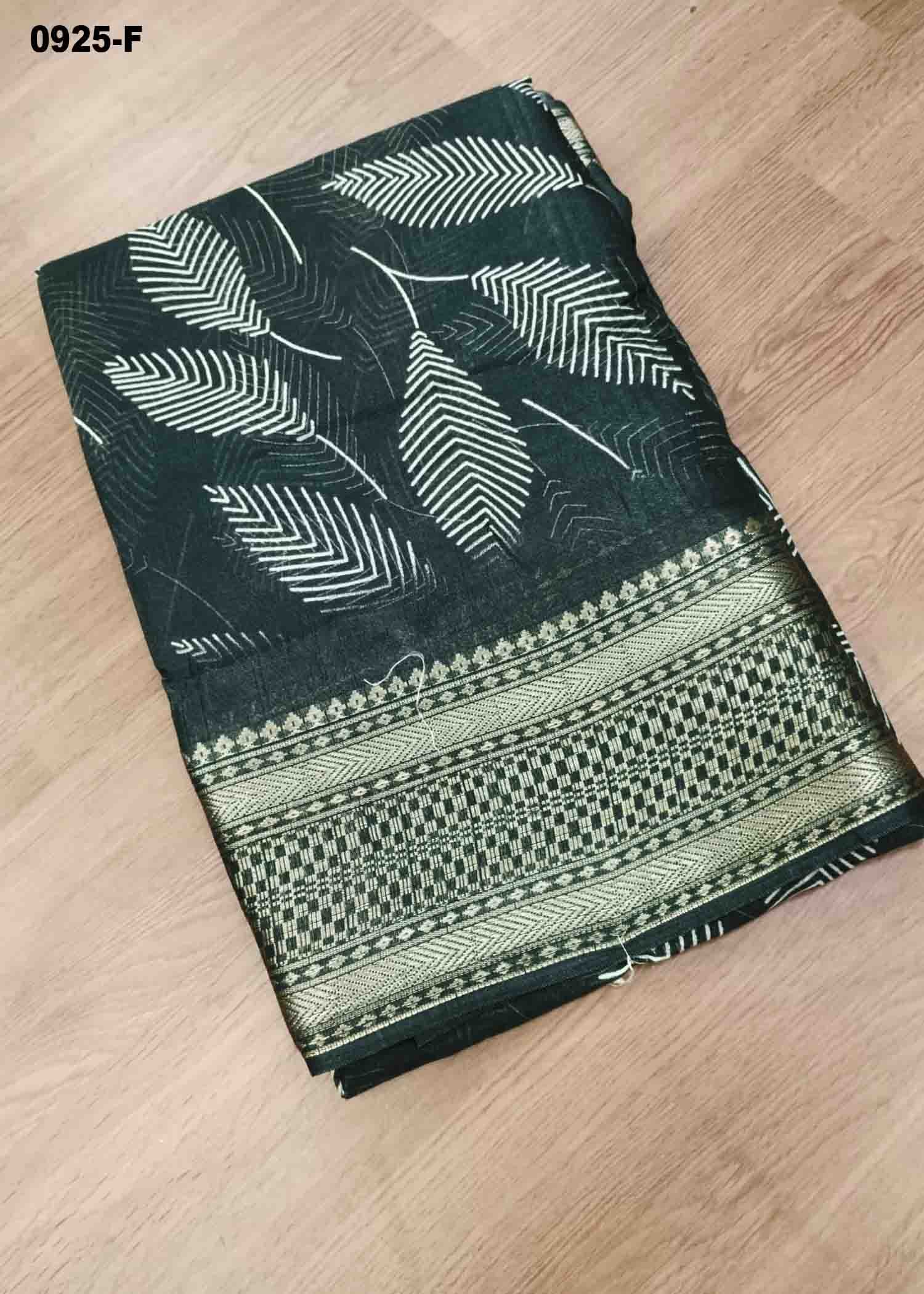 Vimala -0925-F Black Color Trendy Dola Silk Saree CM1468312 (RR2E)