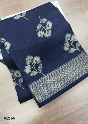 Narmada -09251-A  NavyBlue Color Trendy Synthetic Cotton Saree CM1476616 (RR5B)